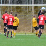 Gunde plockar ner bollen